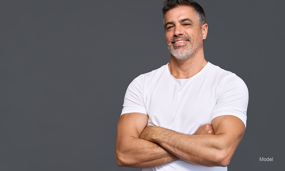 Fit man in a white shirt